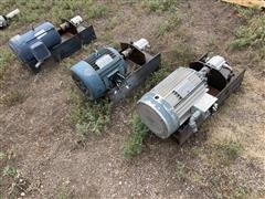 10HP 3-Phase Electric Motors W/ Hydraulic Pumps 