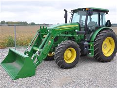 2022 John Deere 6120E MFWD Tractor W/Loader 