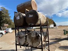 Shop Built 100-Gal Oil Tanks W/Rack 