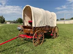 Wooden Wagon W/ Cover 