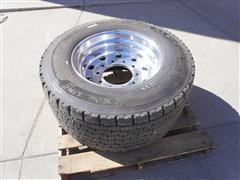 Michelin 445/50R22.5 Tire W/Aluminum Rim 