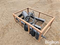 2022 Mower King SSECAG-Y Post Hole Auger Skid Steer Attachment 