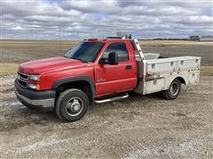 2006 Chevrolet K3500 Silverado 4x4 Flatbed Service Truck 