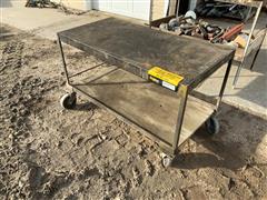 Homemade Steel Shop Bench Table 