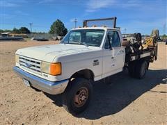 1991 Ford F350 4x4 Dually Signage Utility Truck 