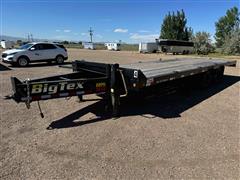 2019 BigTex 22PH 25' T/A Dual Wheel Pintle Flatbed Trailer 