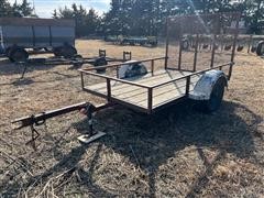 8x5 Shop Built Utility Flatbed Trailer w/ Ramp 