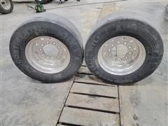 445/50R22.5 Tires/Aluminum Rims 