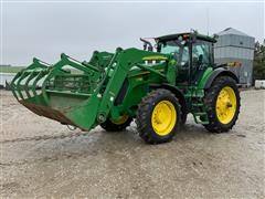 2007 John Deere 7730 MFWD Row Crop Tractor W/746 Loader 