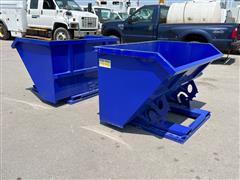 2022 Industrial 60" Steel Forklift Tipping Dumpsters 