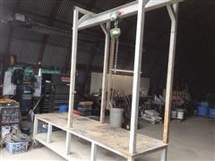 Shop Built Shop Bench & Hoist 