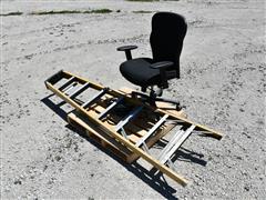 Keller 778 8' Fiberglass Ladder & Office Chair 