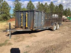 2012 Paulibuilt T/A Steel Mowing Flatbed Trailer 