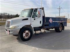 2005 International DuraStar 4200 SBA 4X2 Flatbed Stake Truck w/ Power Tailgate 