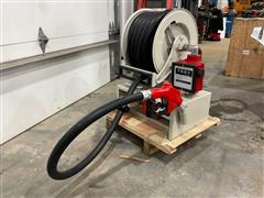 2022 Diesel Fuel 110V Transfer Pump, Meter, Hose Reel & Nozzle 