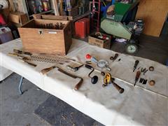 Vintage Drills And Bits With Box 