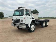 1984 International CO1850B Cargostar T/A Cabover Flatbed Truck 