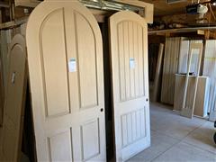 Fiberglass Exterior Arched Doors 