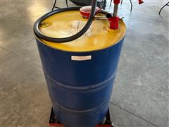Northern Industrial 55 Gal Drum And Pump And Oil 