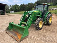 2014 John Deere 6115D MFWD Tractor W/Loader 