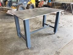 Heavy Duty Steel Work Bench/Welding Table W/Steel Casters 