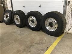 Mounted 385/65R22.5 Tires/Rims 