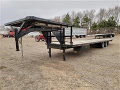 2017 Custom Built Gooseneck Trailers T/A Flatbed Trailer 