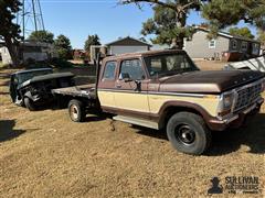 1979 Ford F250 Extended Cab 4x4 Flatbed Pickup 