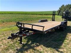 2022 DH Equipment 20’x7’ Pull Type T/A Flatbed Trailer 