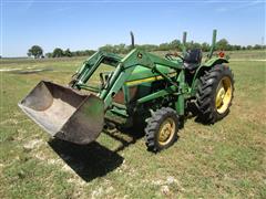 1988 John Deere 1050 MFWD Tractor W/75 Loader 