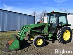 1990 John Deere 2555 2WD Tractor W/Loader 