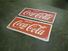 Coca-Cola 24" X 60" Metal Signs 