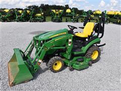 2018 John Deere 1025R MFWD Compact Utility Tractor W/Attachments 