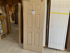 6 Panel Insulated Fiberglass Exterior Doors 