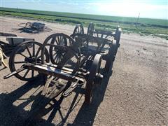 Antique Wood Wagon Running Gear Assemblies 