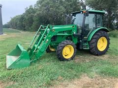 2015 John Deere 5100E MFWD Tractor W/Loader 