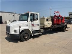 1999 Freightliner FL60 Highway Maintenance Truck W/Air Compressor & Diesel Asphalt Melter 