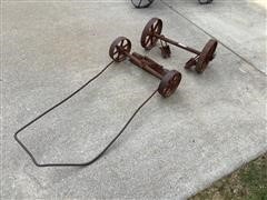 Cast Iron Wagon Wheels & Axle 