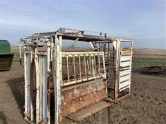 Livestock Chute w/ Palpation Cage 