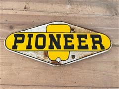 Double Sided Pioneer Seed Vintage Metal Sign 