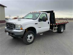 2004 Ford F550 Super Duty 4x4 Flatbed Truck 