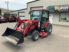 2016 Mahindra 1538 4WD Compact Utility Tractor W/Loader & Mower 