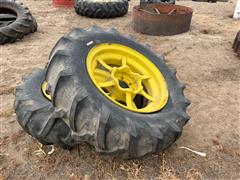 Firestone 13.6-24 Tires On John Deere GP Rear Cut-Off Rims 