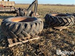 Clamp On Duals Tires And Rim W/Bolts 