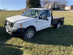 2008 Ford F150 4x4 Extended Cab Flatbed Pickup 