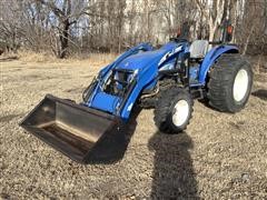 2007 New Holland T2420 MFWD Tractor W/Loader 