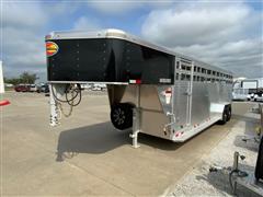 2024 Sundowner Rancher Express All Aluminum 24’ T/A Livestock Trailer 