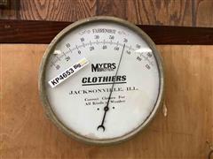 Myers Brothers Clothiers Thermometer 