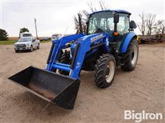 New Holland T4.75 MFWD Compact Utility Tractor W/655TL Loader 