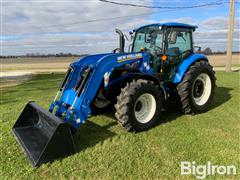 2022 New Holland T5.120 MFWD Tractor W/Loader 